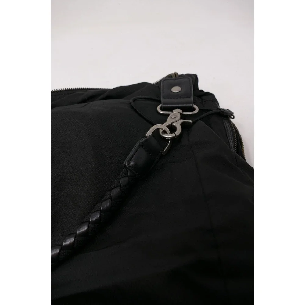 LAMB Gwen Stefani Black Nylon Hobo Bag with Braided‎ Handle